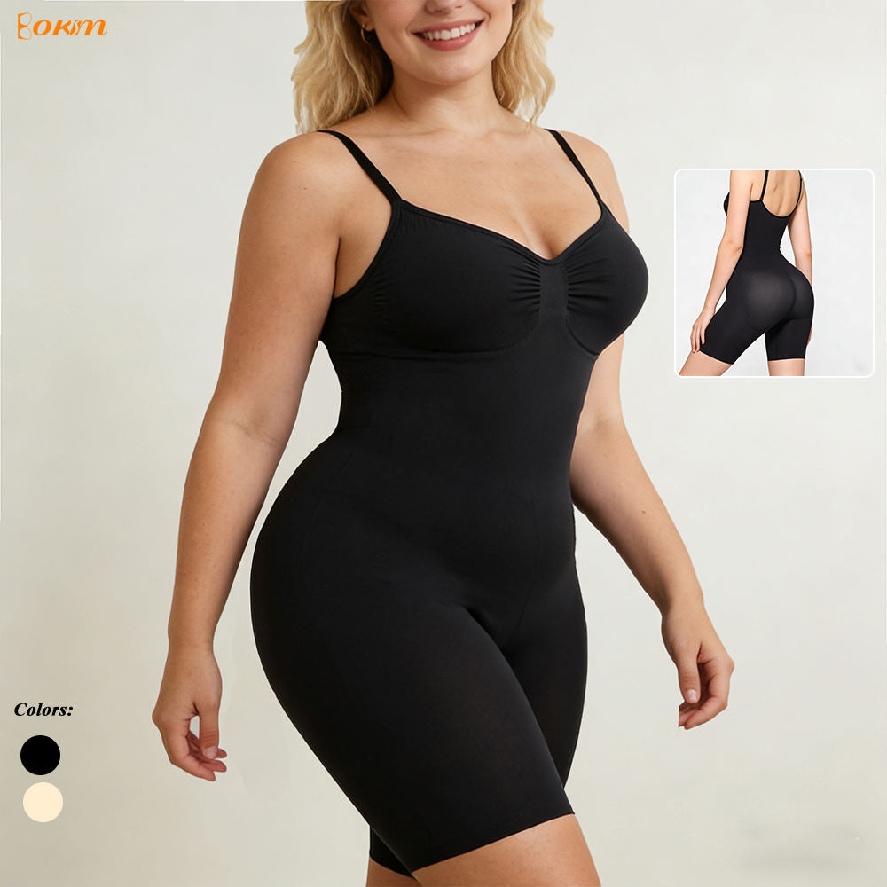No-Roll Firm Control Bodysuit - Front View