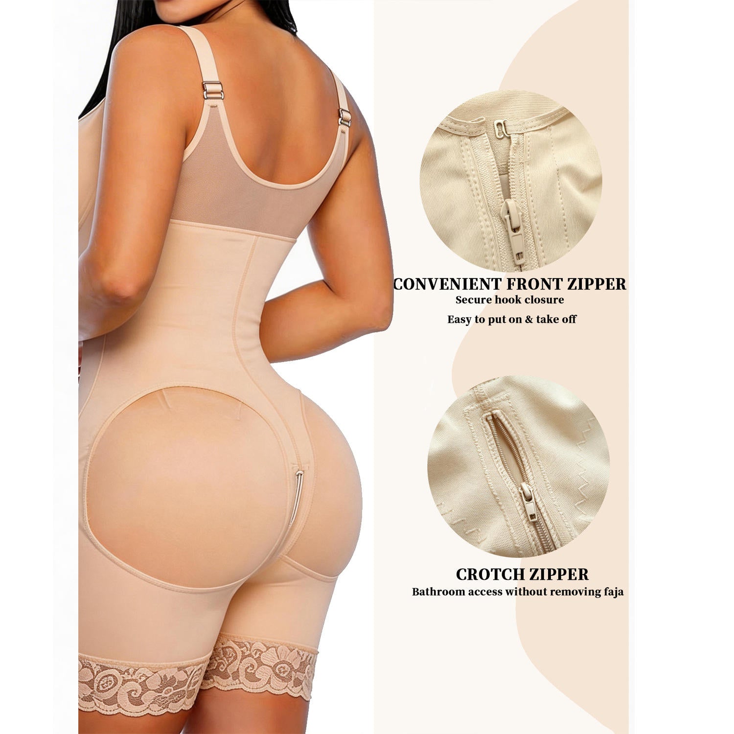 Breathable Mesh Shapewear Bodysuit - Side View