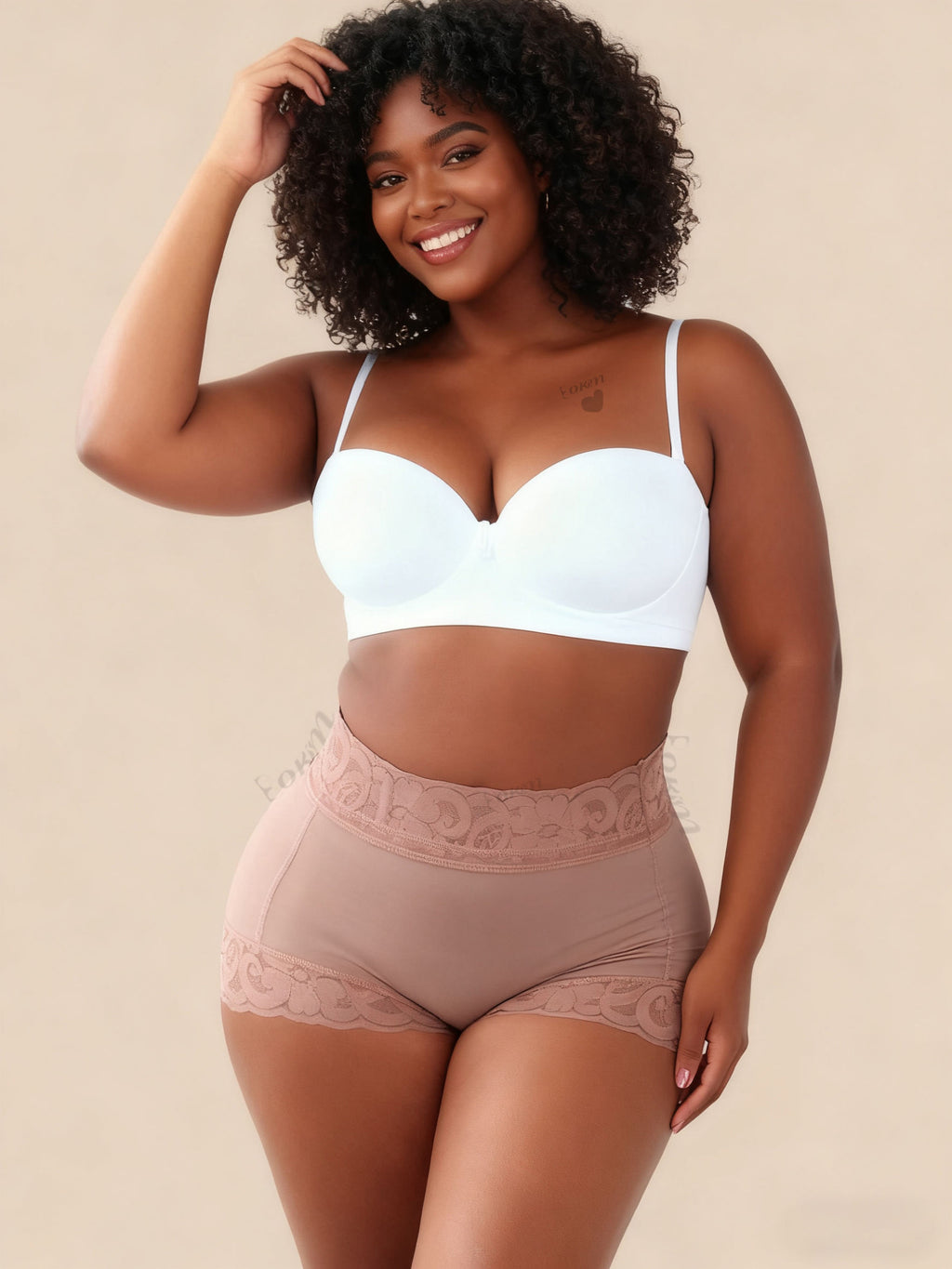 High Waist Lace Shaping Panties - Side View