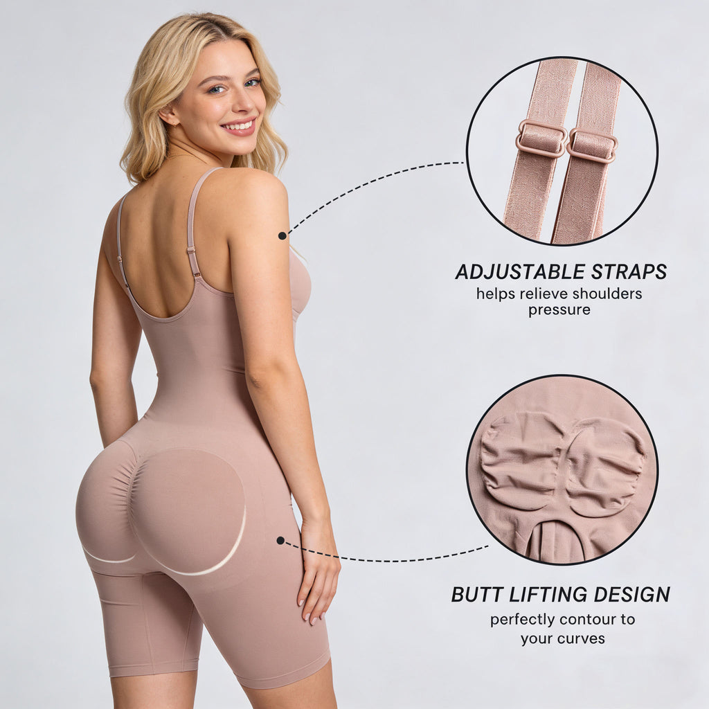 No-Roll Firm Control Bodysuit - On Model